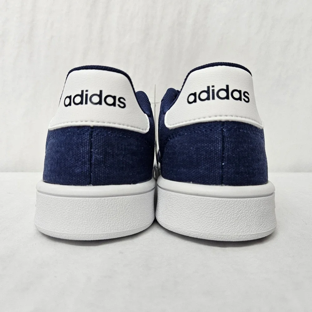 Adidas Grand Court K Tennis Shoes EG1518 Dark Blue White Kids Size 3